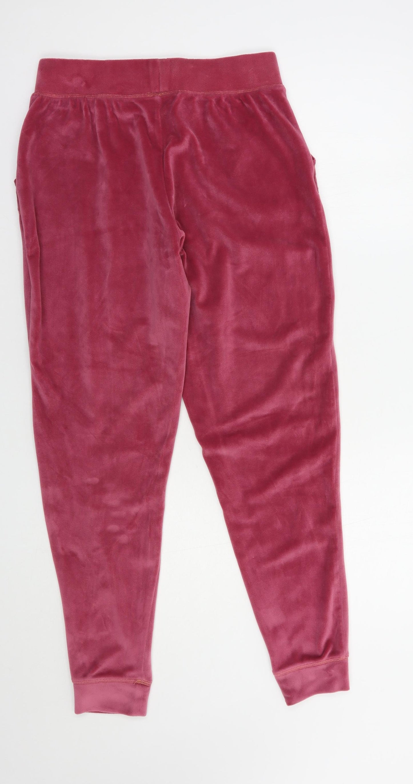 Preworn Womens Pink  Polyester Jogger Trousers Size S L28 in Regular