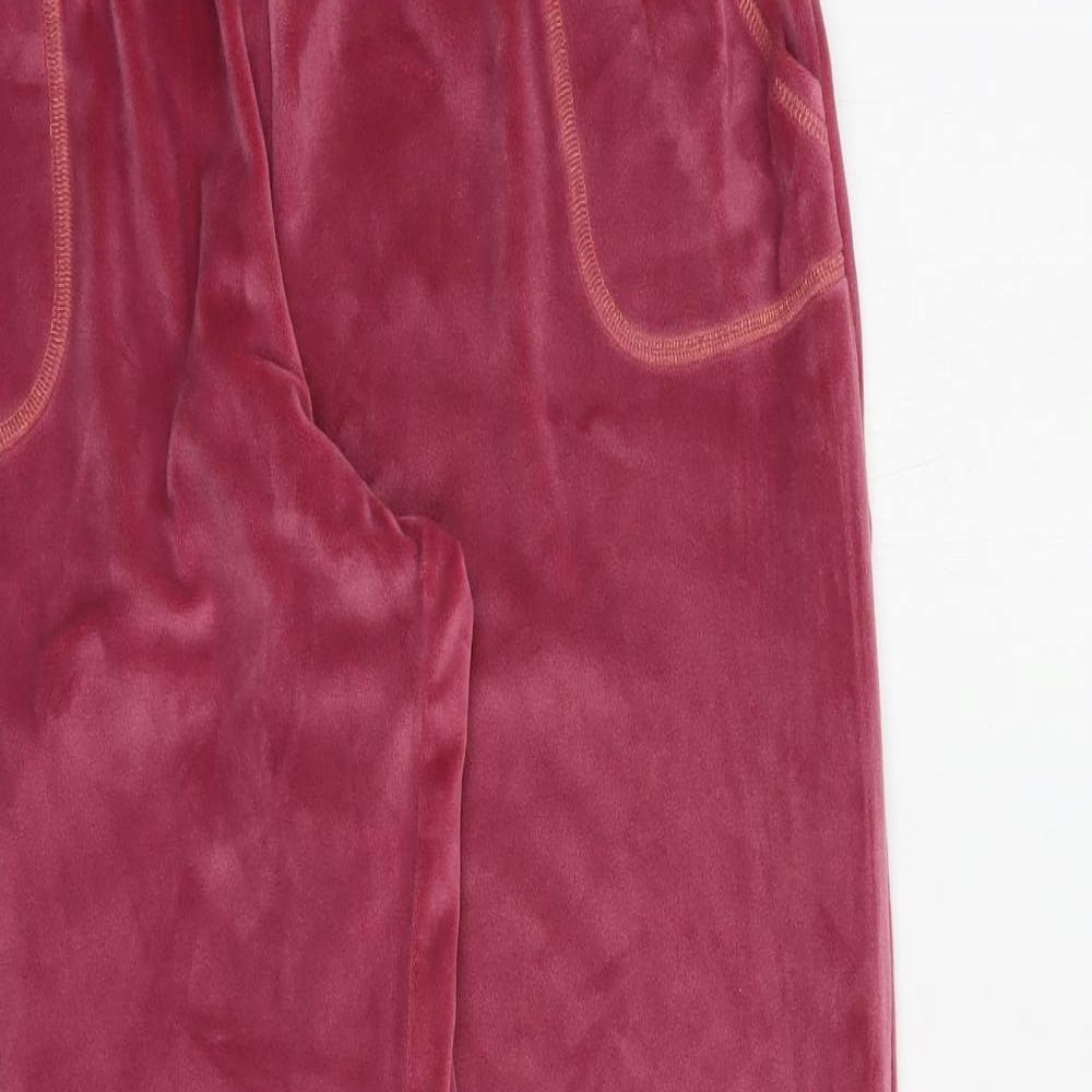 Preworn Womens Pink  Polyester Jogger Trousers Size S L28 in Regular