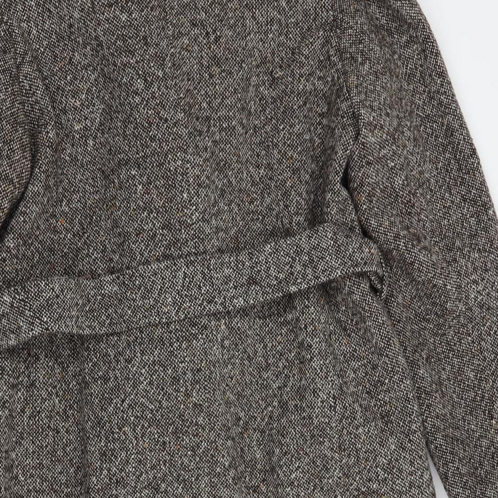 Littlewoods Womens Brown   Pea Coat Coat Size 16  Button