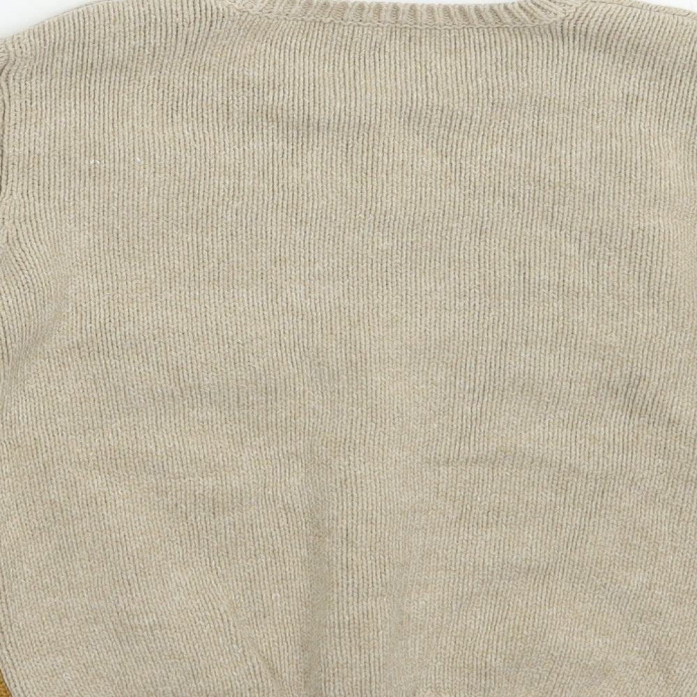 Matalan Girls Beige Crew Neck  Cotton Pullover Jumper Size 5-6 Years  Pullover - Cute Fox