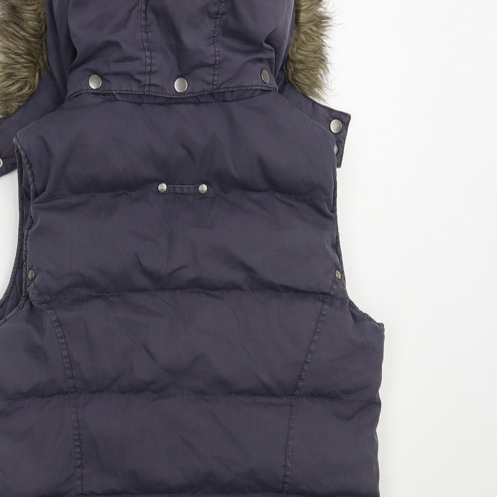 White Stuff Womens Blue   Gilet Waistcoat Size 12  Zip