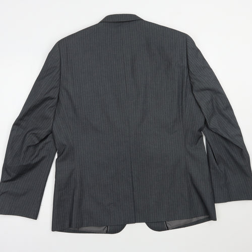 Butler and Webb Mens Grey Striped  Jacket Blazer Size 42  Button