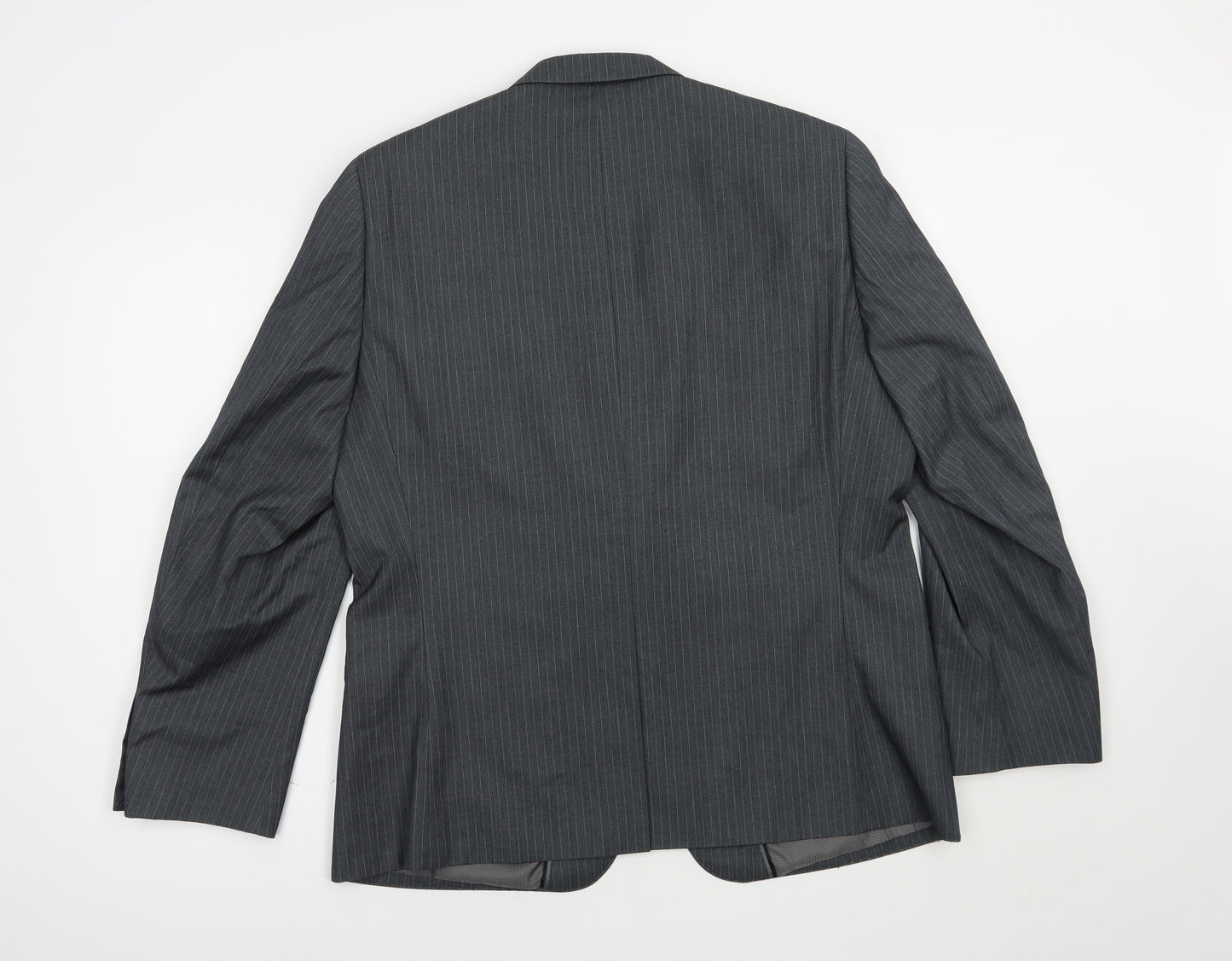 Butler and Webb Mens Grey Striped  Jacket Blazer Size 42  Button