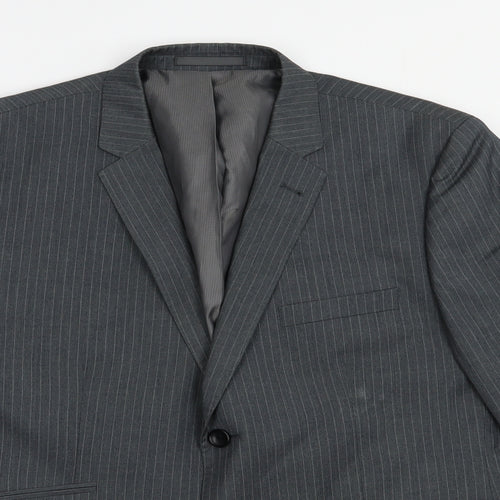 Butler and Webb Mens Grey Striped  Jacket Blazer Size 42  Button