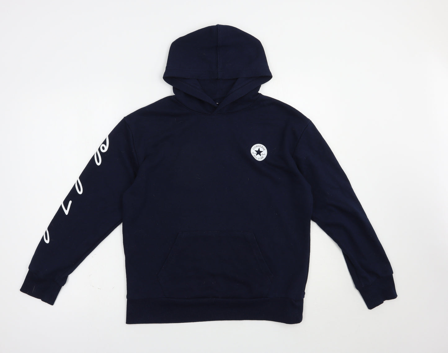 Converse Boys Blue  Cotton Pullover Hoodie Size 12-13 Years  Pullover