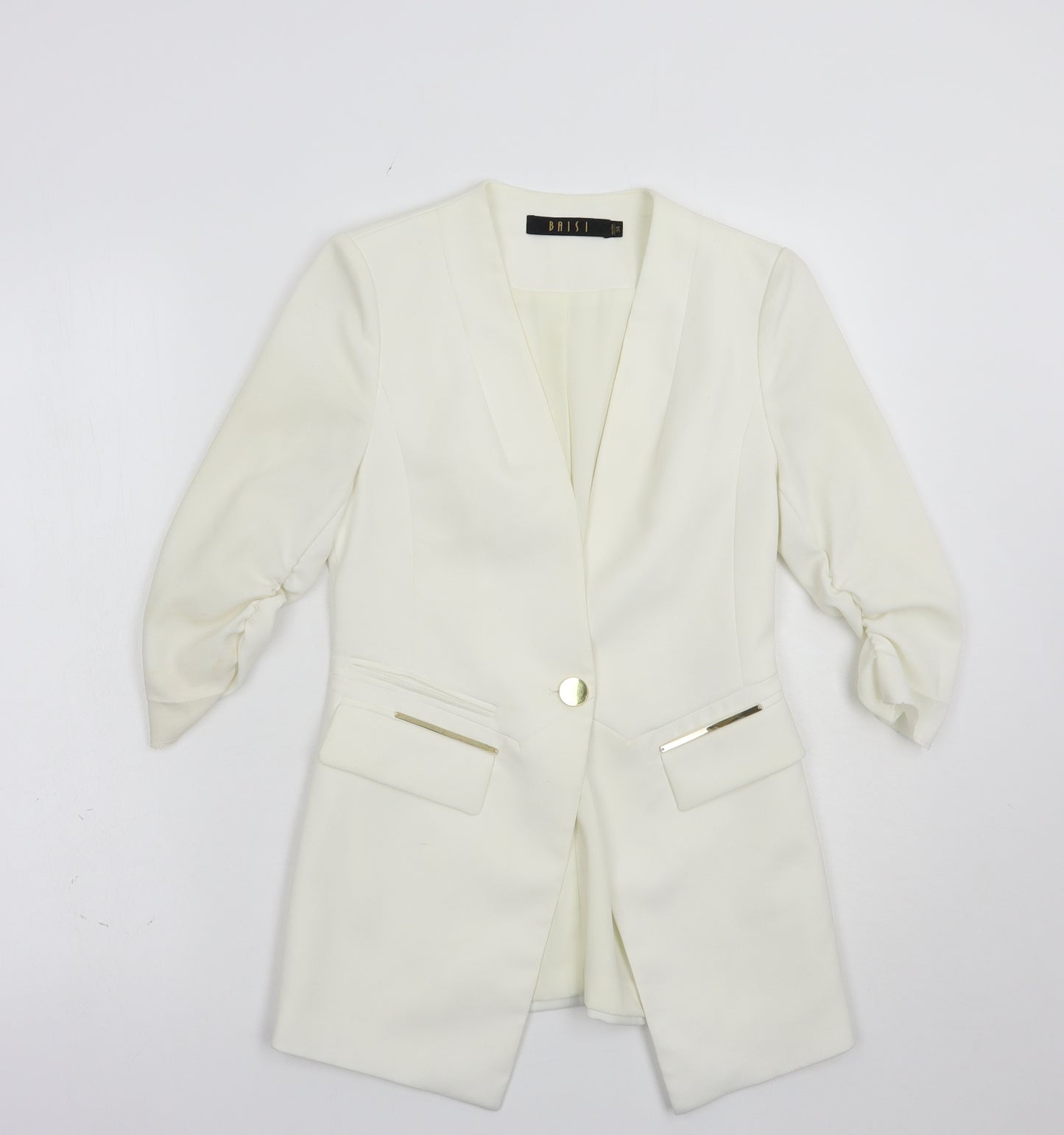Baisi Womens Ivory   Jacket Blazer Size 6  Button