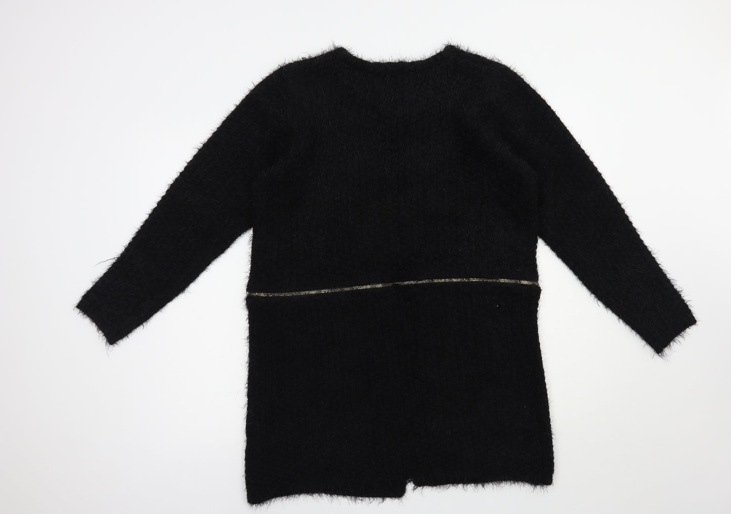 Mudflower Womens Black   Overcoat Coatigan Size M  Hook & Eye