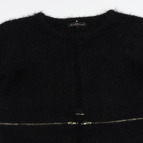 Mudflower Womens Black   Overcoat Coatigan Size M  Hook & Eye