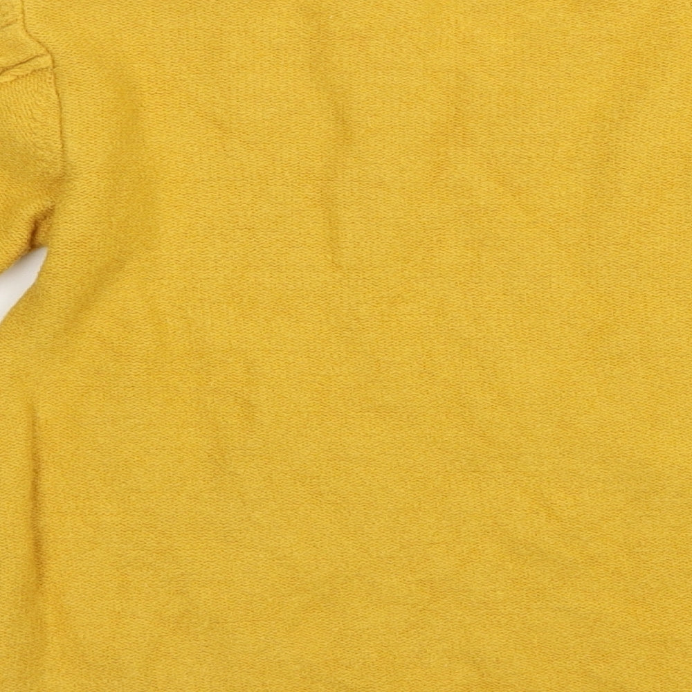 Matalan Girls Yellow Crew Neck  Viscose Pullover Jumper Size 11 Years  Pullover