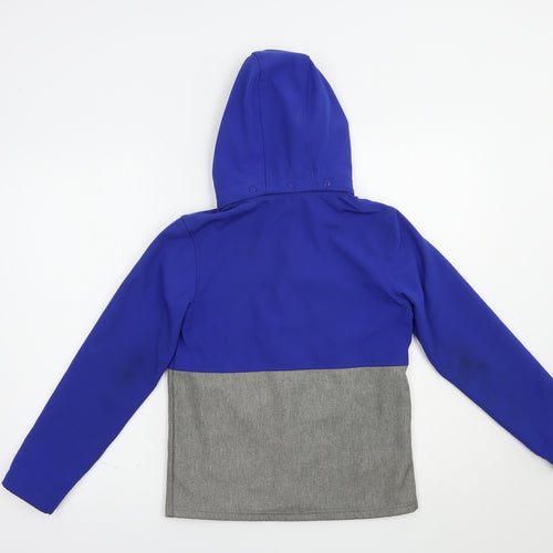 Mountain Warehouse Boys Blue Colourblock  Windbreaker Jacket Size 9-10 Years  Zip