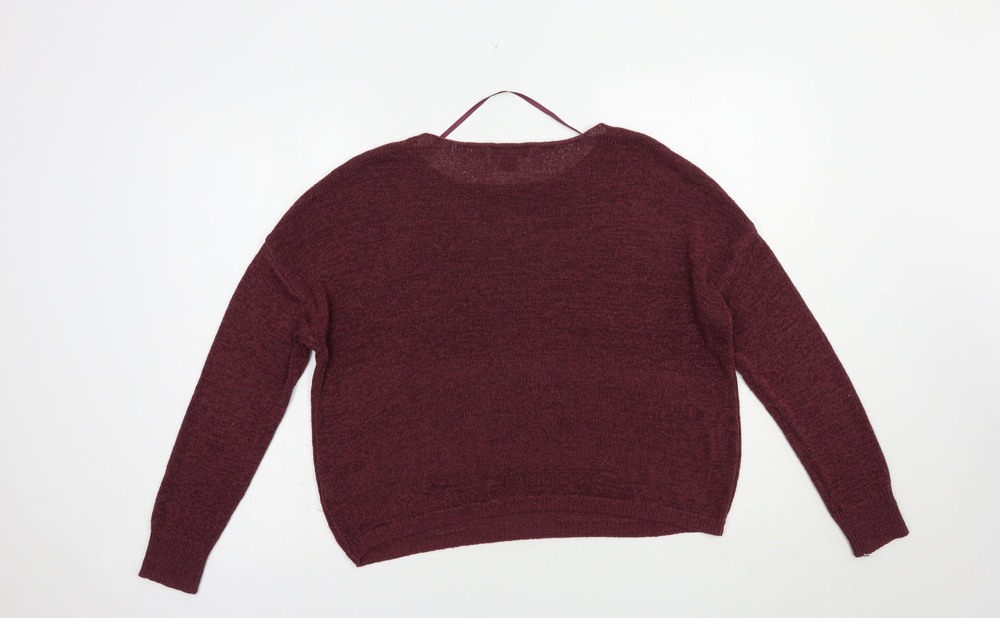 Primark Womens Purple Boat Neck  Nylon Pullover Jumper Size 10