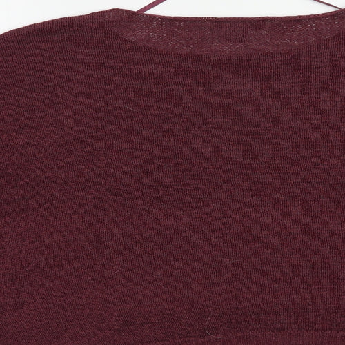 Primark Womens Purple Boat Neck  Nylon Pullover Jumper Size 10
