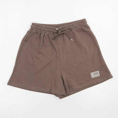 SheIn Womens Brown  Cotton Sweat Shorts Size XS L4 in Regular Drawstring