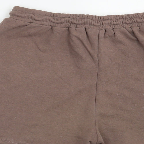 SheIn Womens Brown  Cotton Sweat Shorts Size XS L4 in Regular Drawstring
