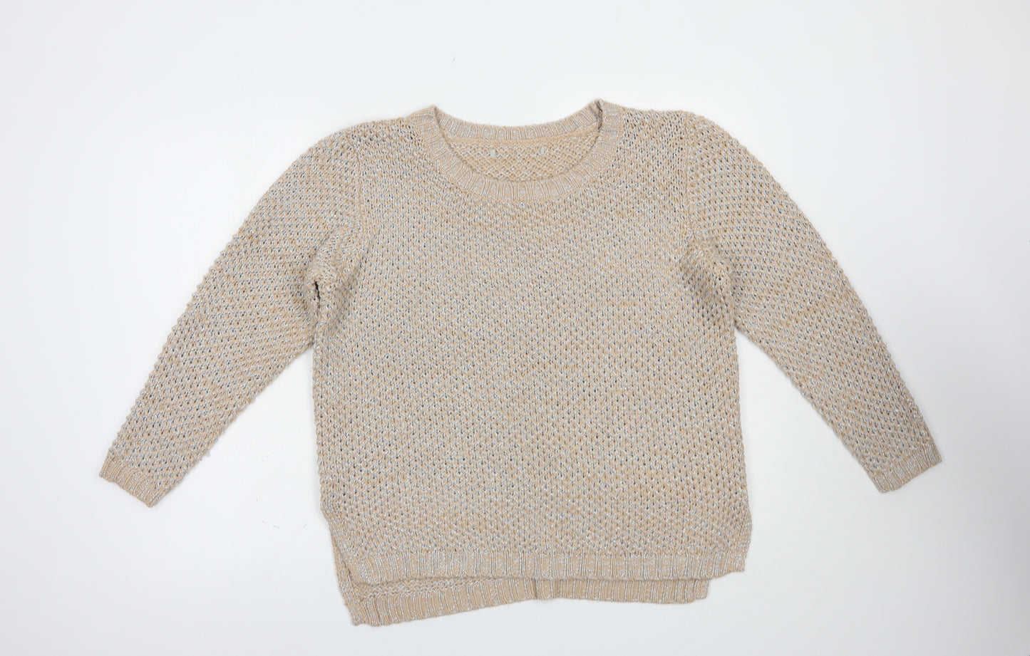 George Womens Pink Boat Neck  Acrylic Pullover Jumper Size 14