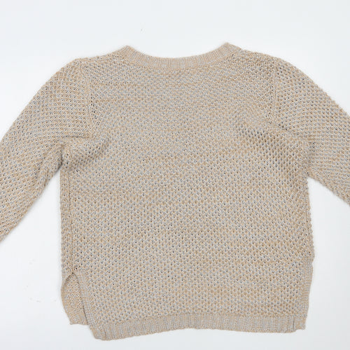 George Womens Pink Boat Neck  Acrylic Pullover Jumper Size 14