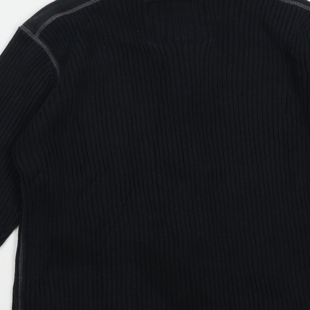 NEXT Mens Blue High Neck  Cotton Full Zip Jumper Size L