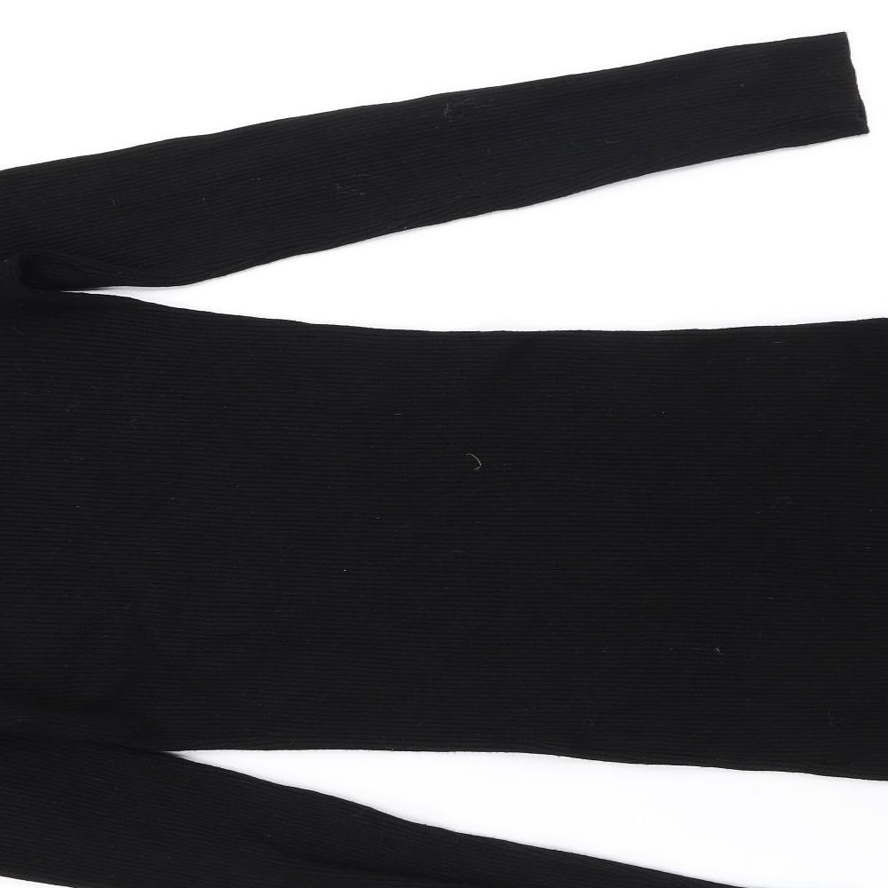 Primark Womens Black High Neck  Viscose Pullover Jumper Size 12