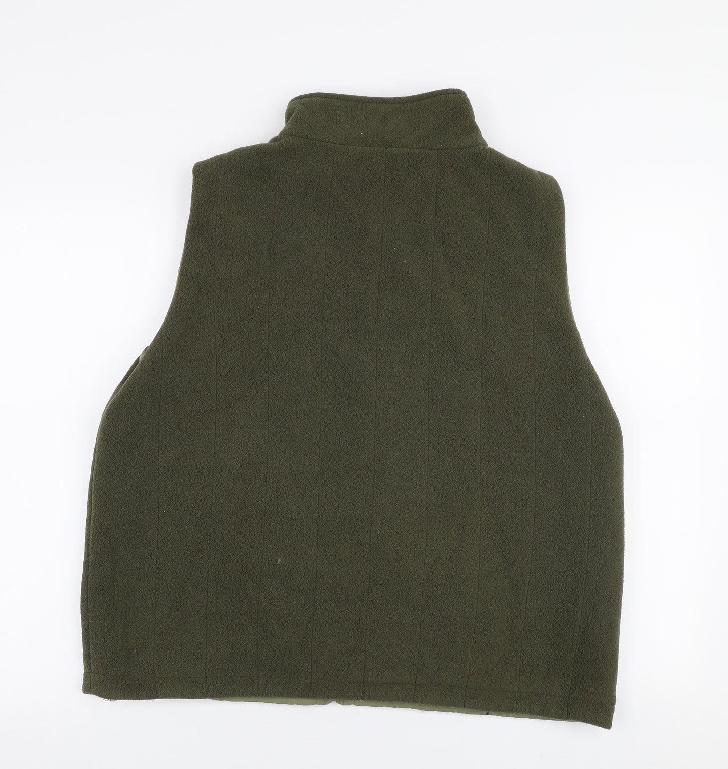 Bonmarche Womens Green   Gilet Coat Size M  Zip - Reversible