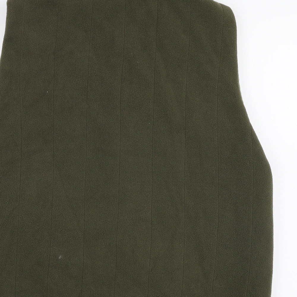 Bonmarche Womens Green   Gilet Coat Size M  Zip - Reversible