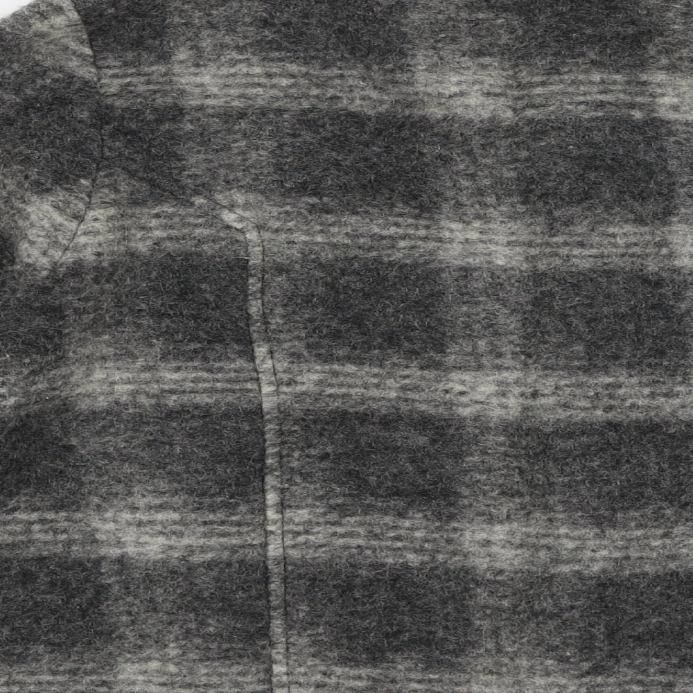 NEXT Womens Grey Plaid  Jacket  Size 10  Button