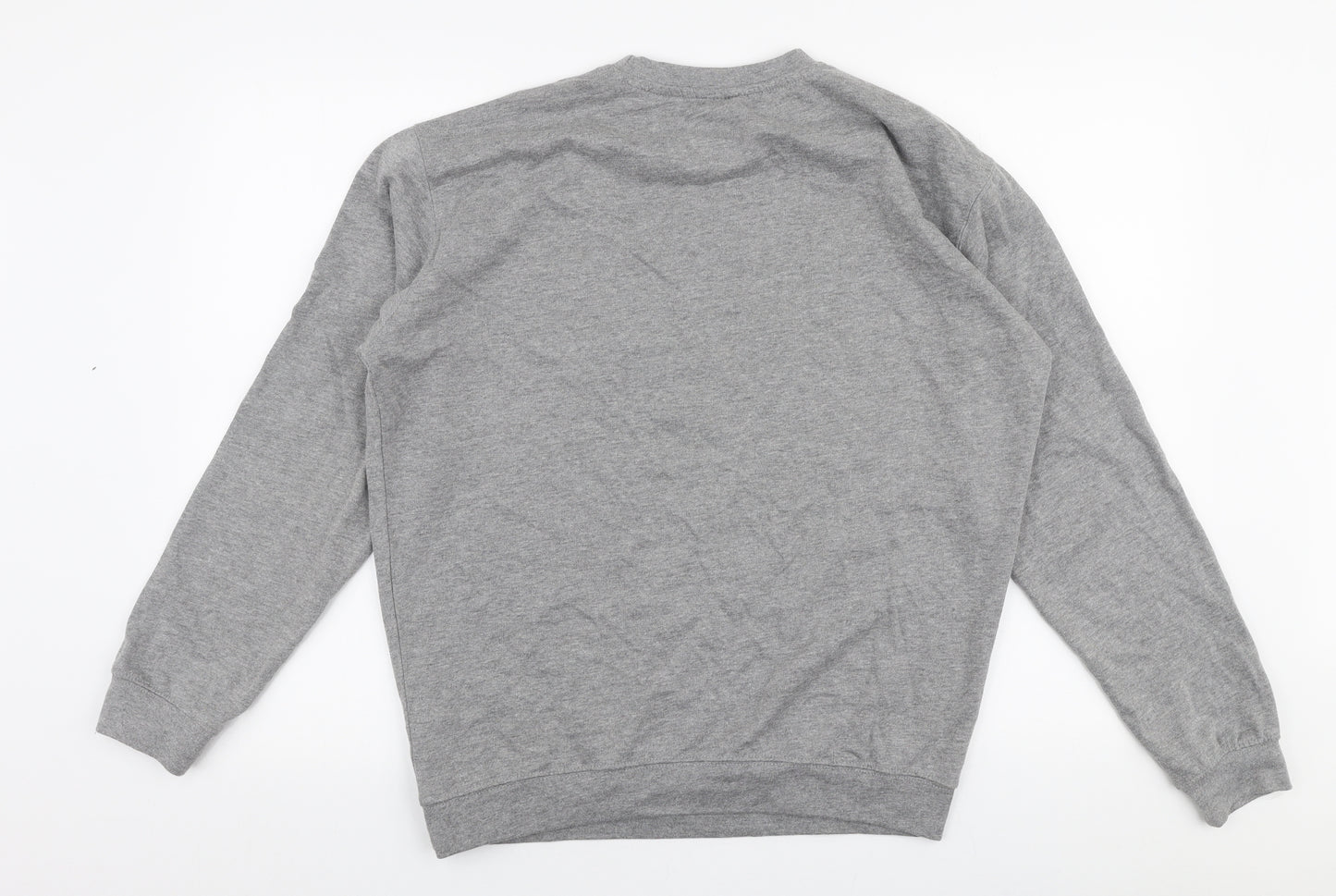 CS Mens Grey  Polyester Pullover Sweatshirt Size M