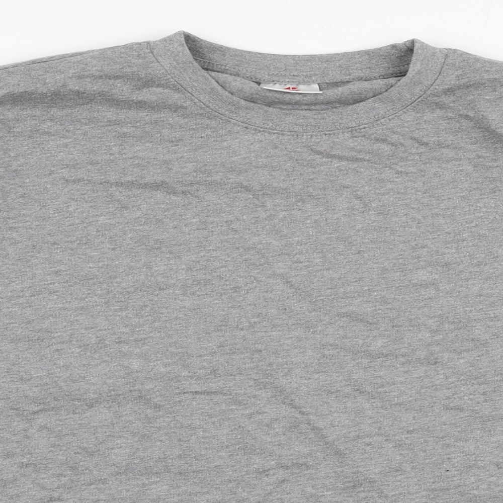 CS Mens Grey  Polyester Pullover Sweatshirt Size M