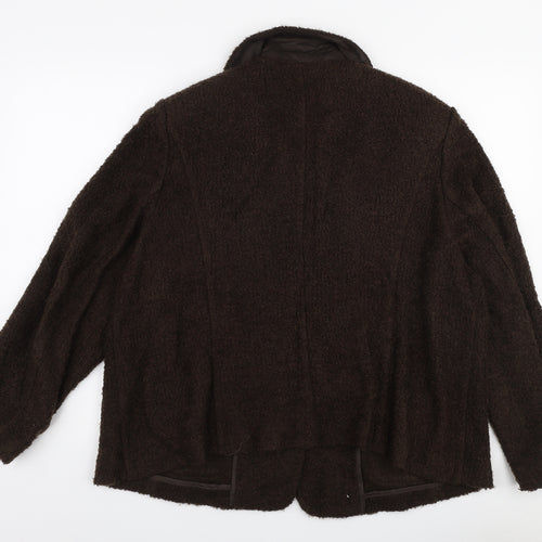 Marks and Spencer Womens Brown   Jacket Coat Size 24  Button