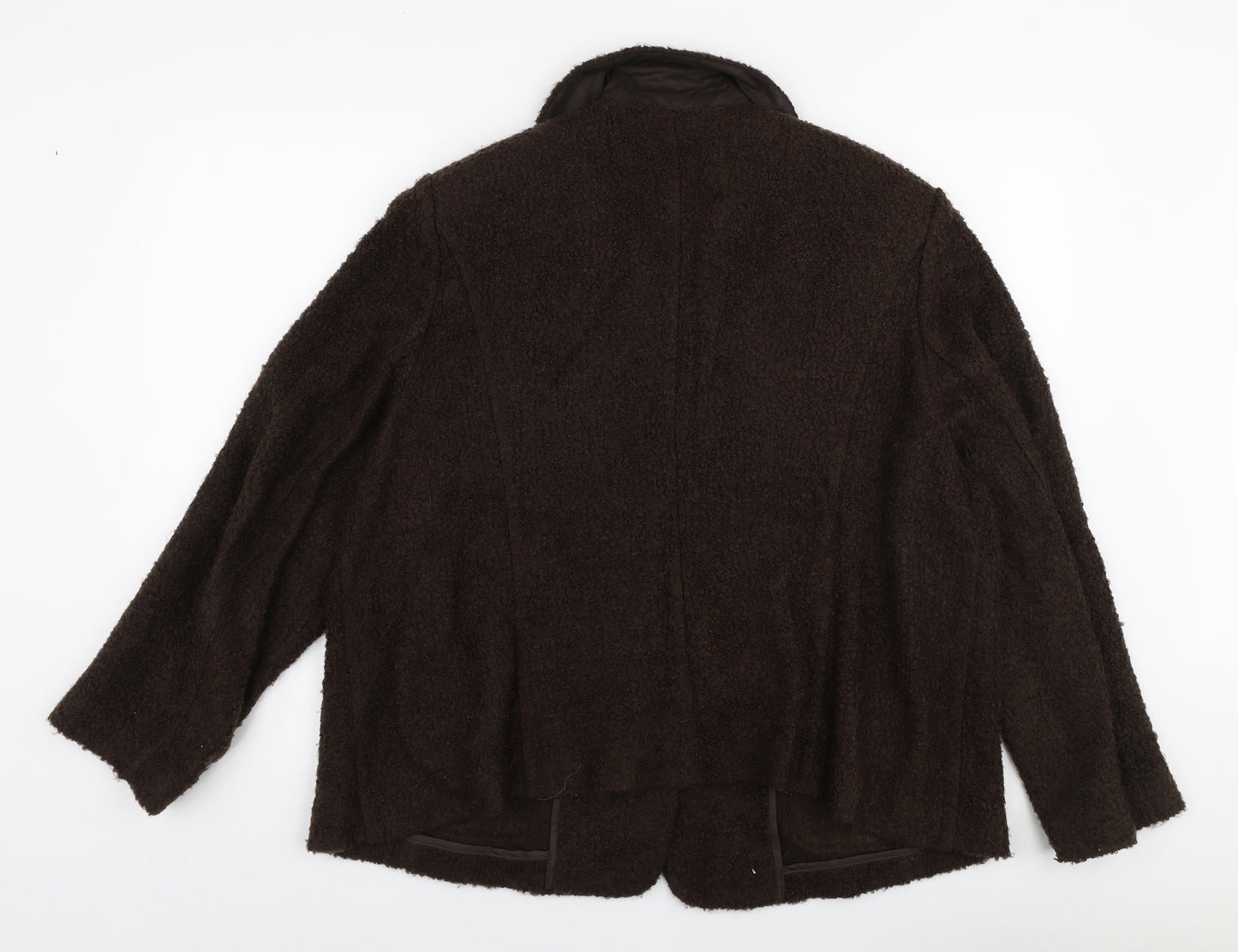 Marks and Spencer Womens Brown   Jacket Coat Size 24  Button