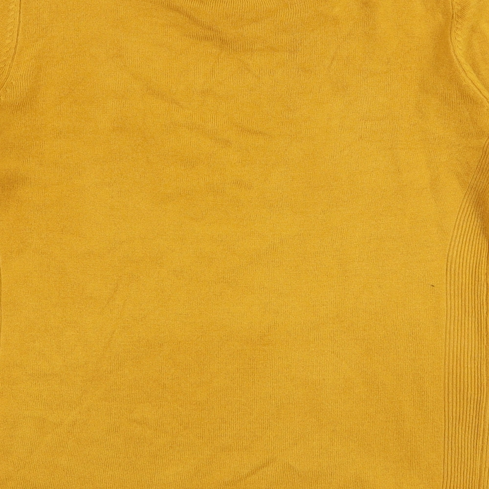 Atmosphere Womens Orange Round Neck  Acrylic Pullover Jumper Size 8