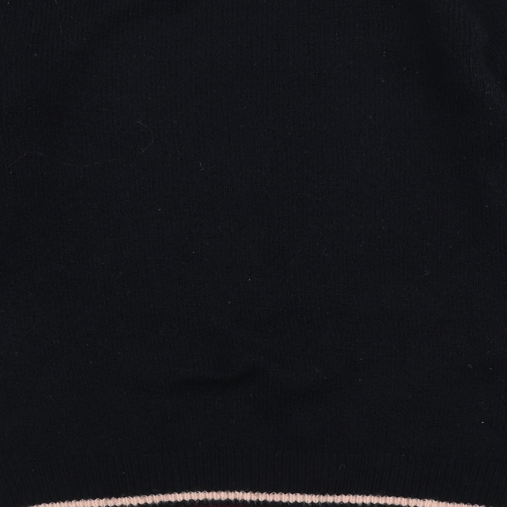Tu  Womens Blue Round Neck  Acrylic Pullover Jumper Size 8   - Christmas