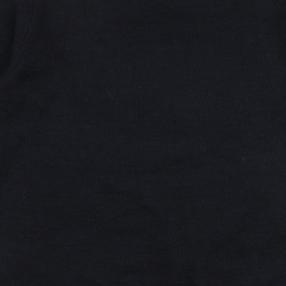 Monsoon Womens Blue Round Neck  Acrylic Pullover Jumper Size S   - Christmas Dog