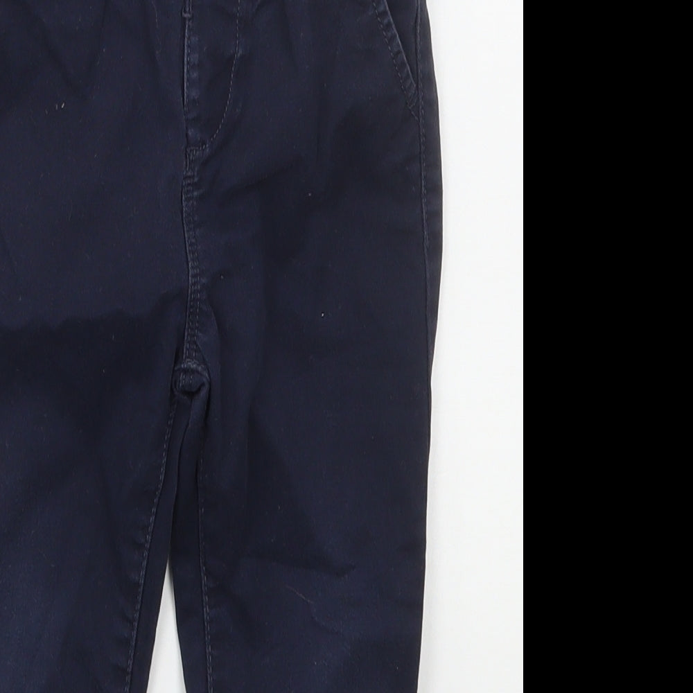 Dunnes Boys Blue  Cotton Chino Trousers Size 2-3 Years  Regular Button