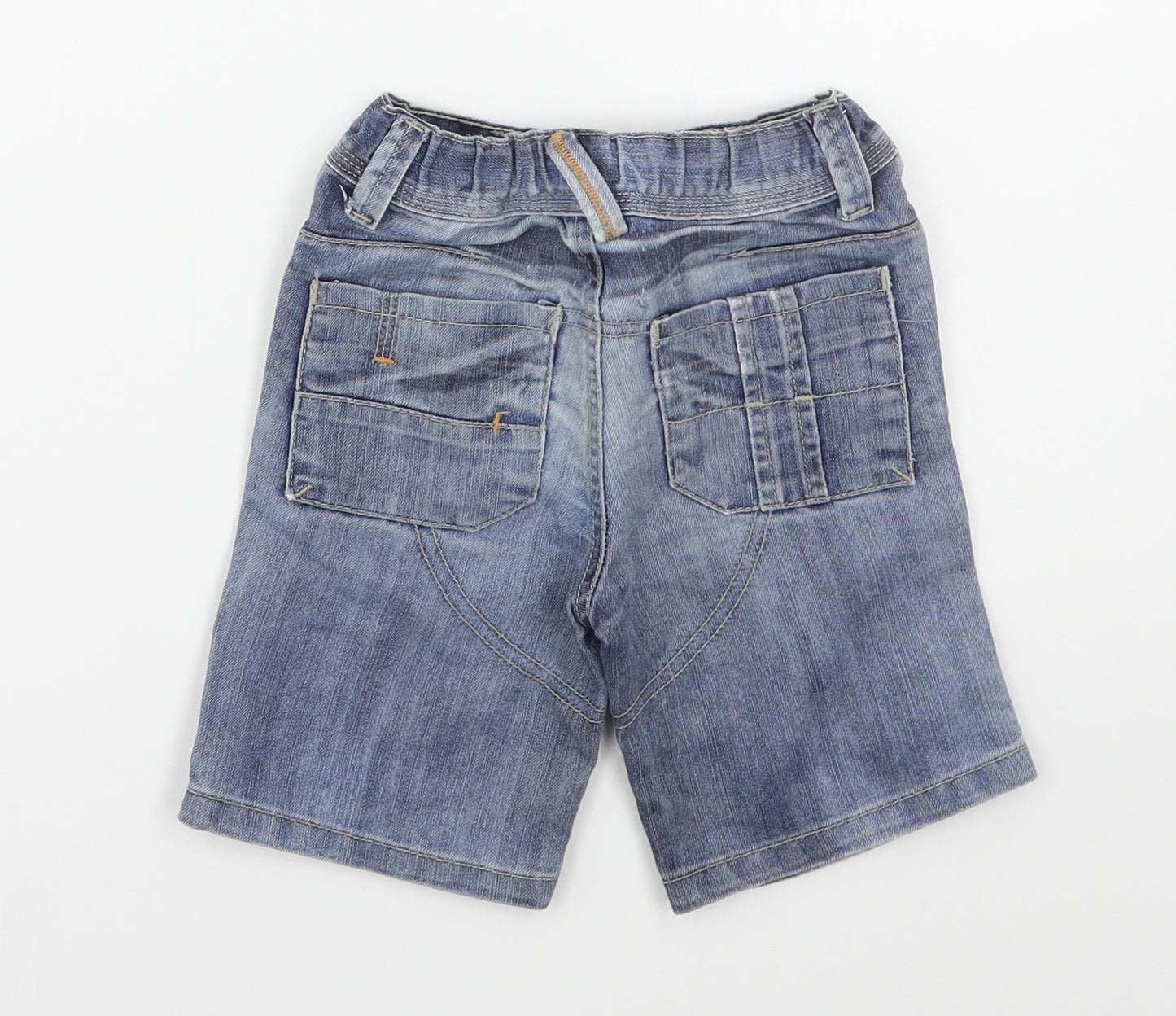 Matalan Boys Blue  Cotton Cropped Jeans Size 18-24 Months  Button