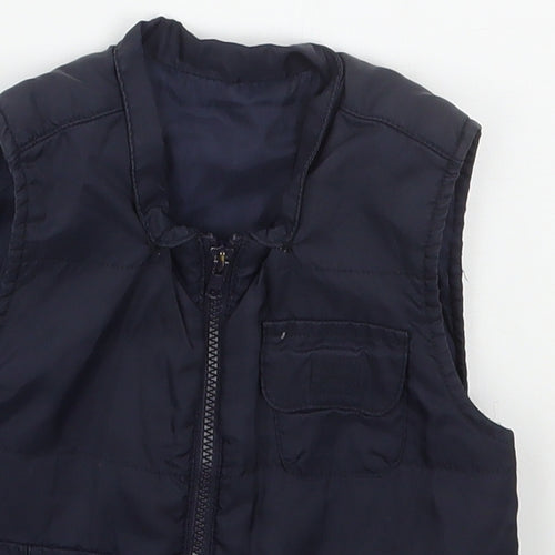 St Bernard Boys Blue   Gilet Jacket Size 3-6 Months   Zip