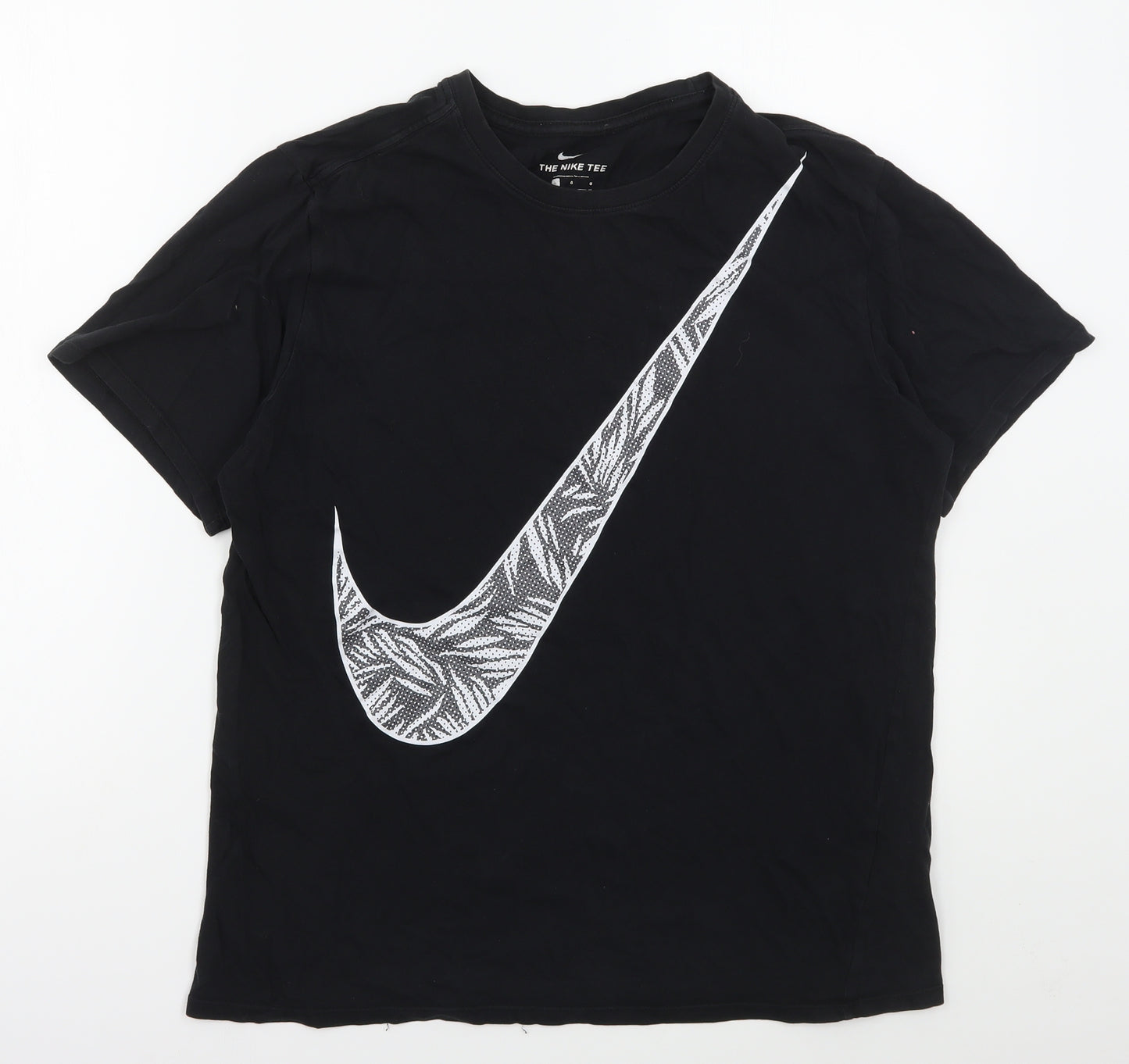 Nike Womens Black  Cotton Basic T-Shirt Size L Crew Neck