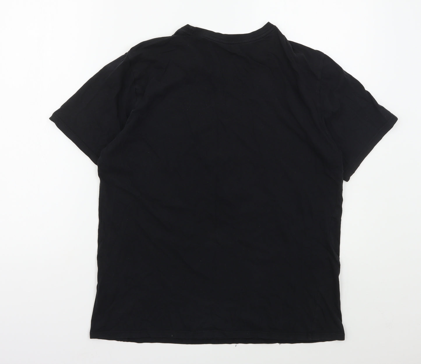 Nike Womens Black  Cotton Basic T-Shirt Size L Crew Neck