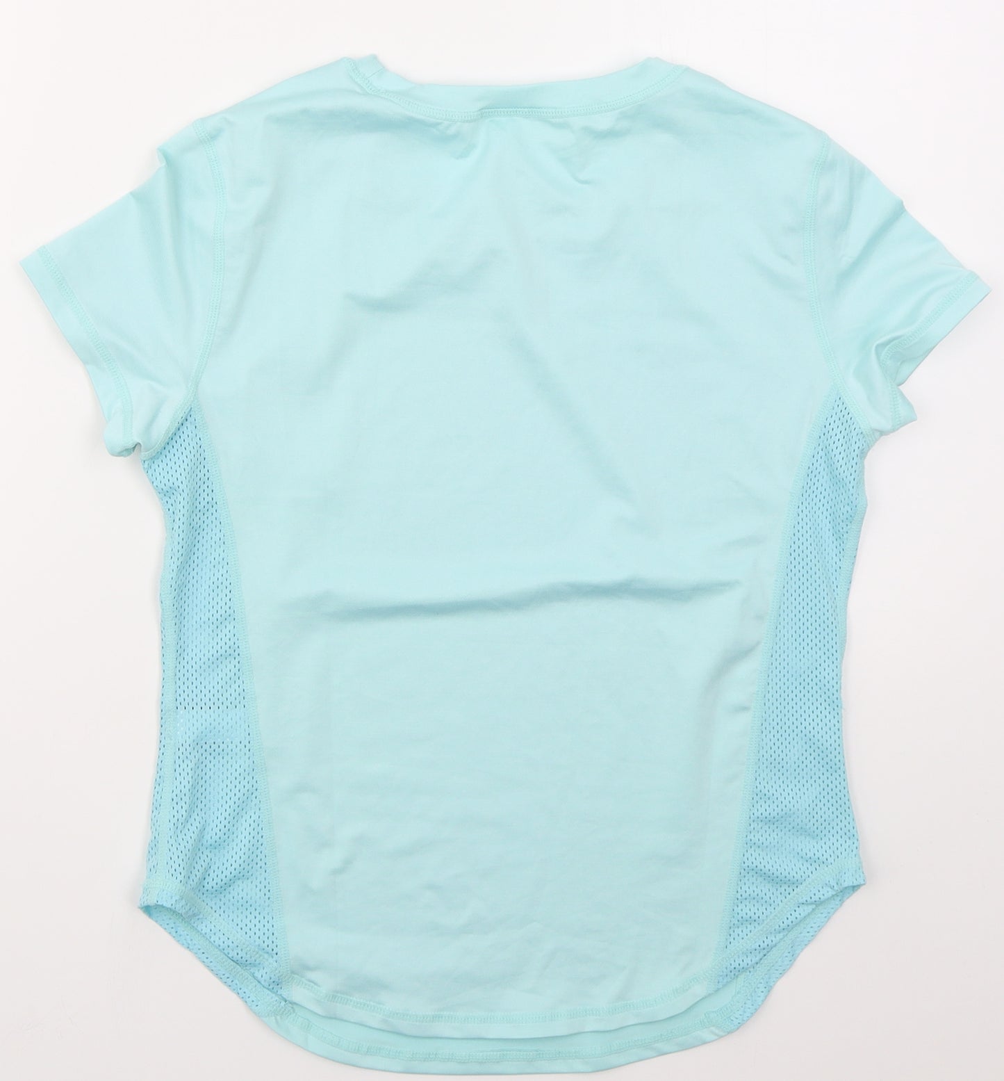 SheIn Womens Blue  Polyester Basic T-Shirt Size L Crew Neck Pullover