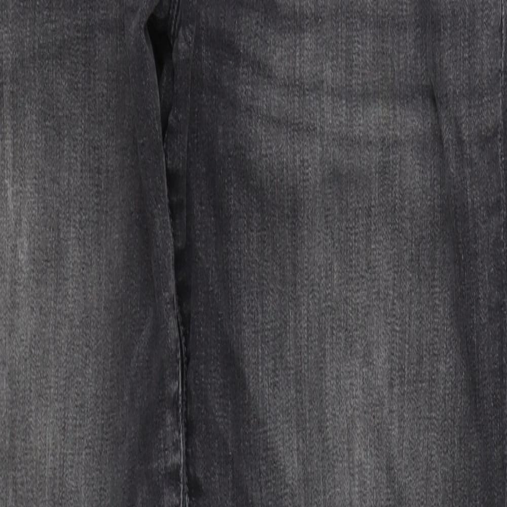 JACK & JONES Mens Grey  Cotton Bootcut Jeans Size 32 L31 in Regular Button