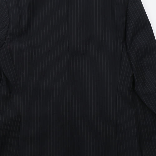 F&F Mens Blue Striped Polyester Jacket Suit Jacket Size 36
