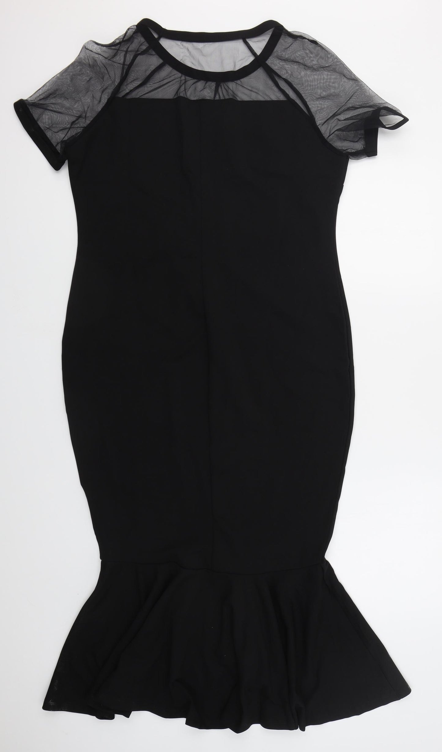 SheIn Womens Black  Polyester Fit & Flare  Size XL  Crew Neck Pullover
