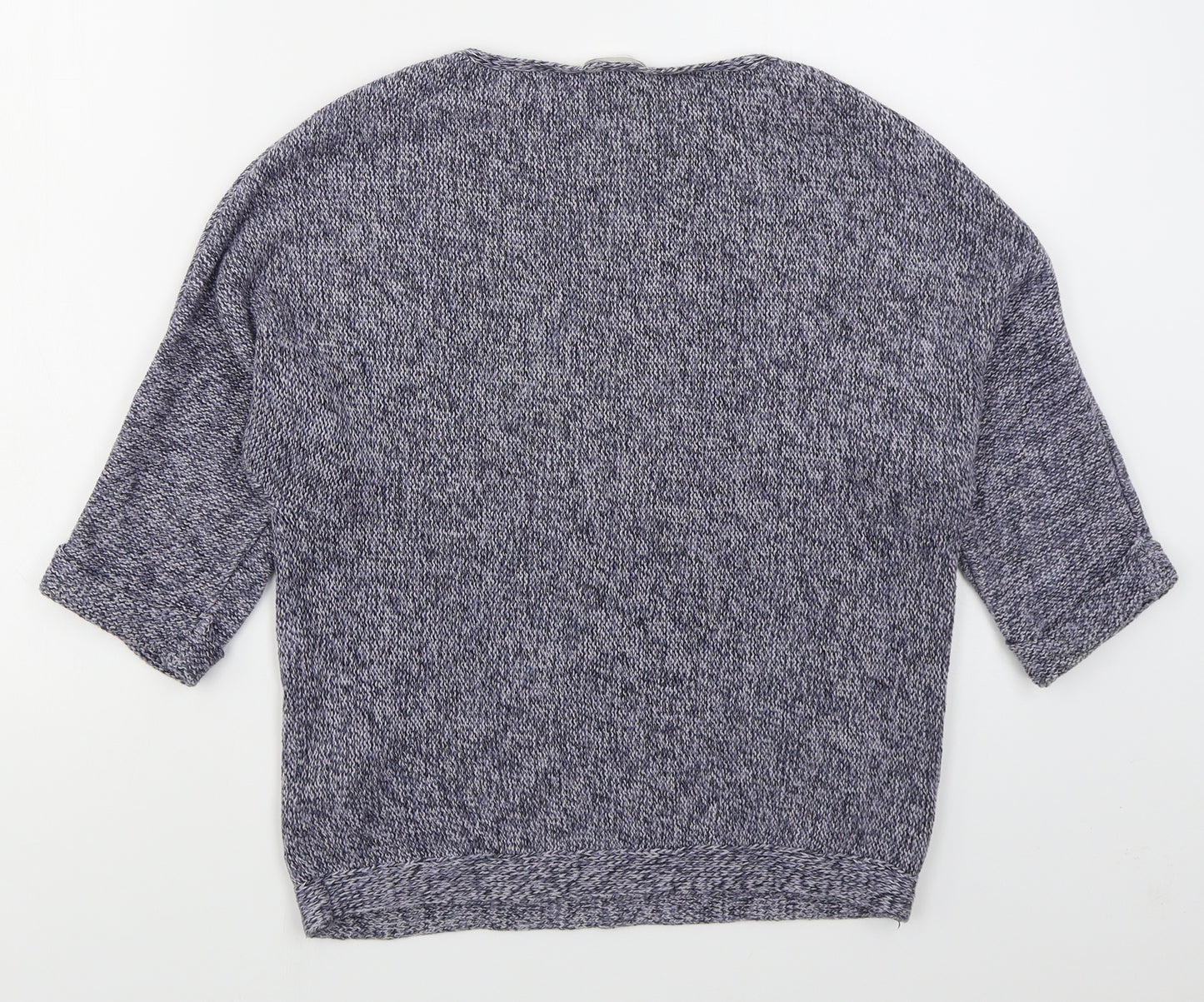 H&M Womens Blue Boat Neck  Acrylic Pullover Jumper Size XS