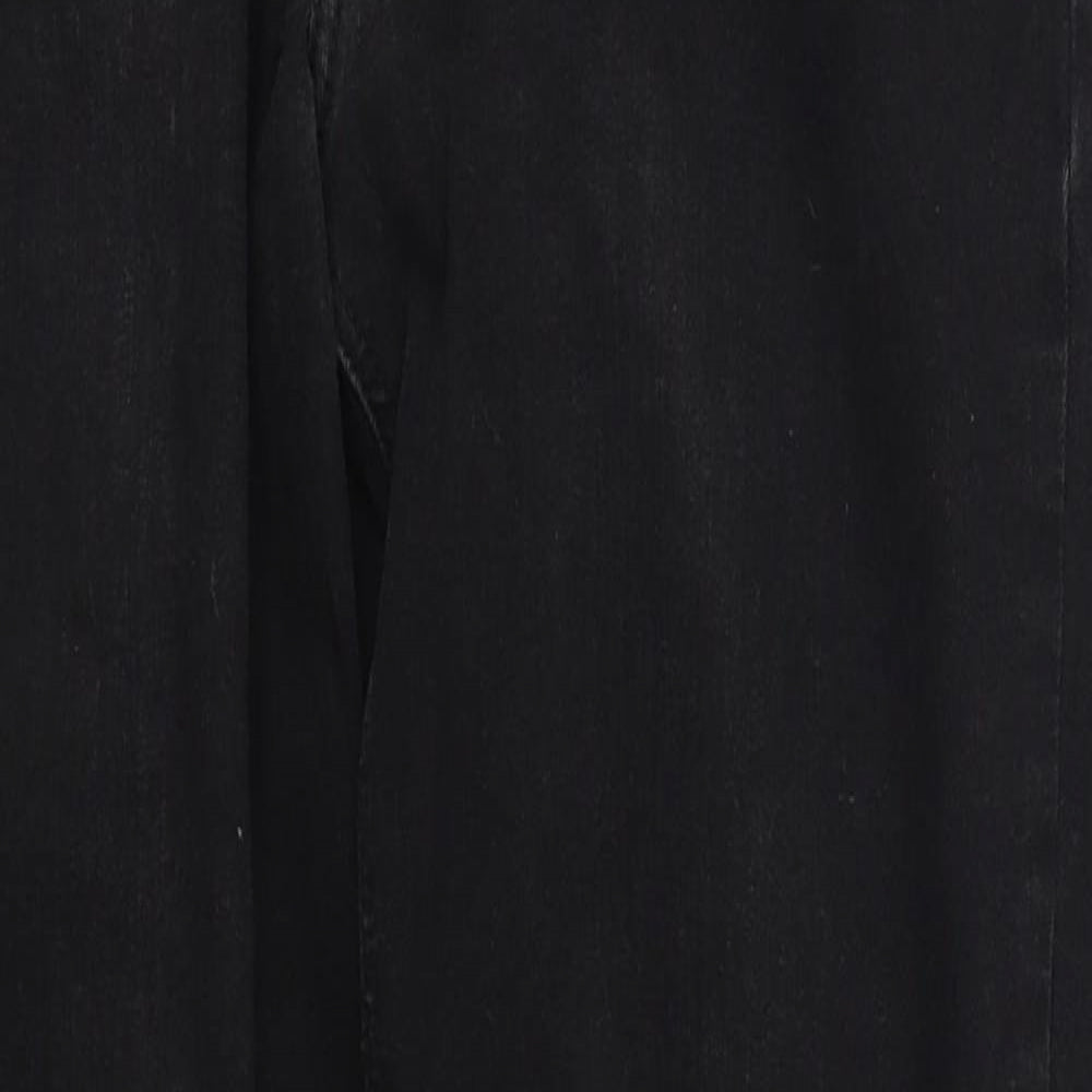 Zara Womens Black  Cotton Skinny Jeans Size 12 L27 in Regular Button