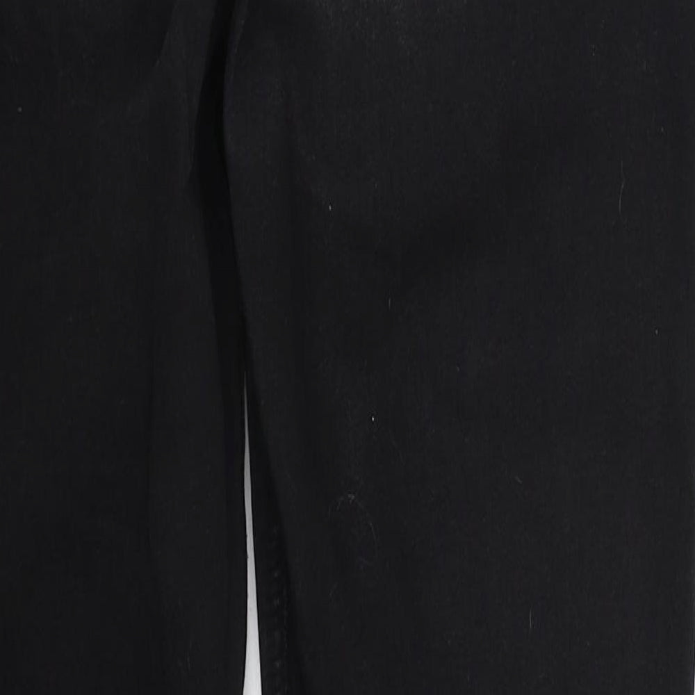 Zara Womens Black  Cotton Skinny Jeans Size 12 L27 in Regular Button