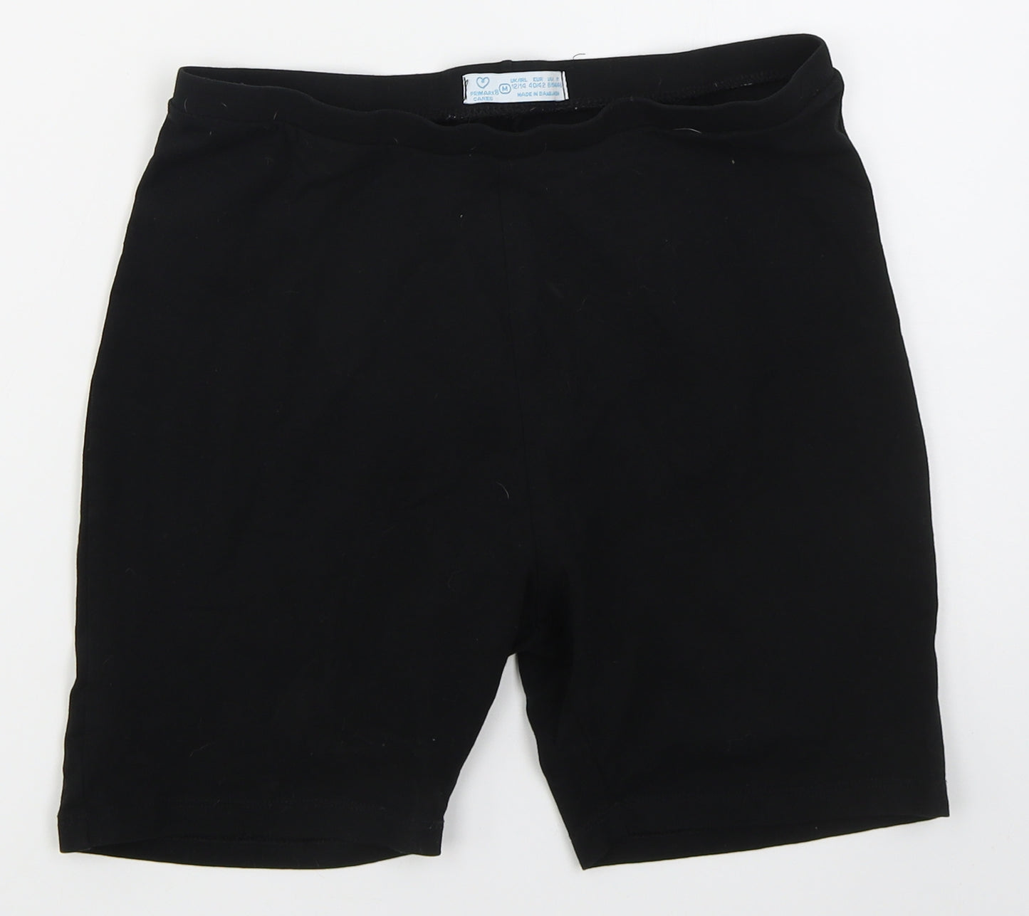 Primark Womens Black  Cotton Biker Shorts Size 12 L6 in Regular