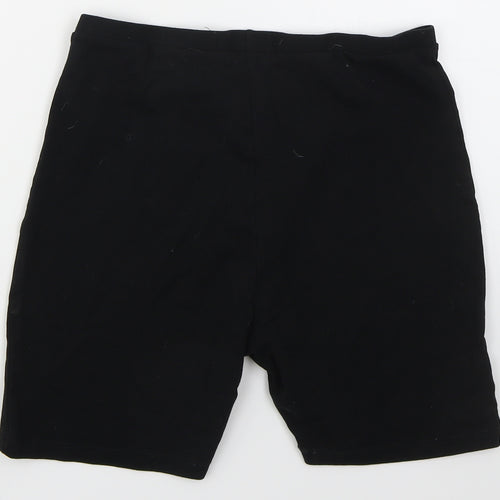 Primark Womens Black  Cotton Biker Shorts Size 12 L6 in Regular