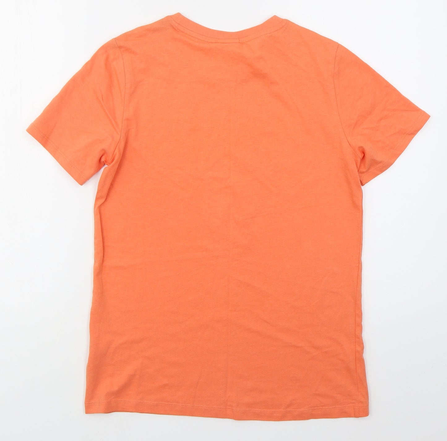 H&M Womens Orange  Cotton Basic T-Shirt Size M Crew Neck - Summer Stories