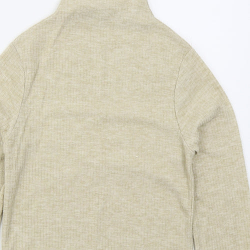 River Island Womens Beige Mock Neck  Polyester Pullover Jumper Size S