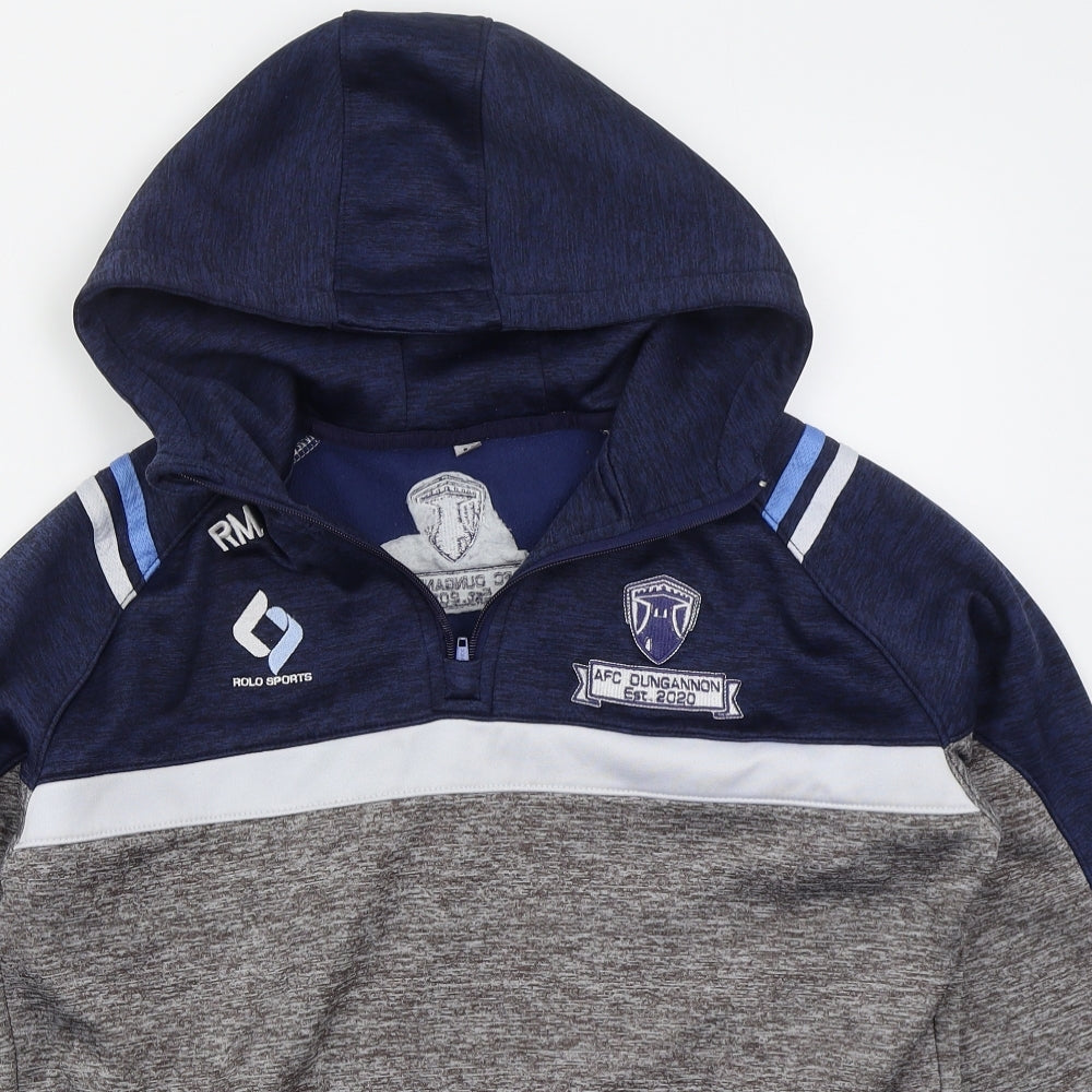 Preworn Mens Grey  Polyester Pullover Hoodie Size M   - AFC Dungannon 2020