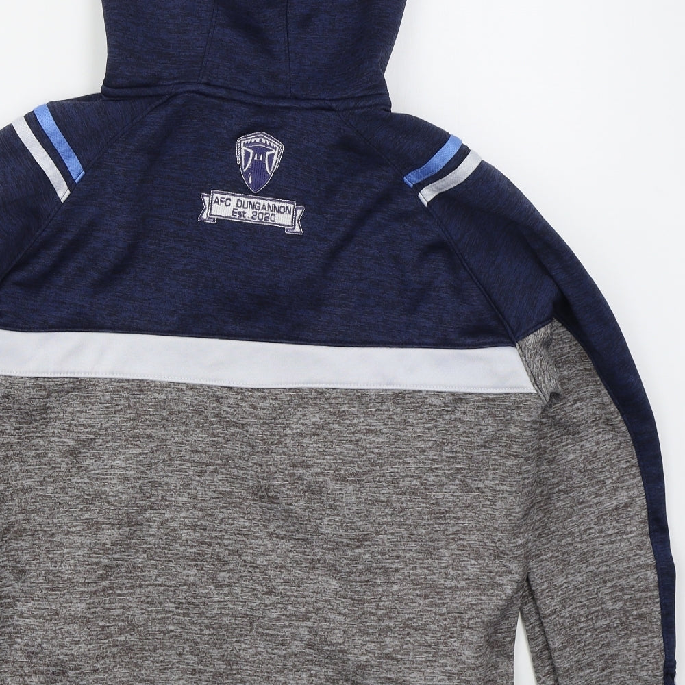 Preworn Mens Grey  Polyester Pullover Hoodie Size M   - AFC Dungannon 2020